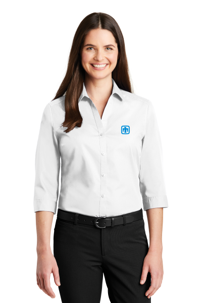 Port Authority® Ladies 3/4-Sleeve Carefree Poplin Shirt – SNL Gear