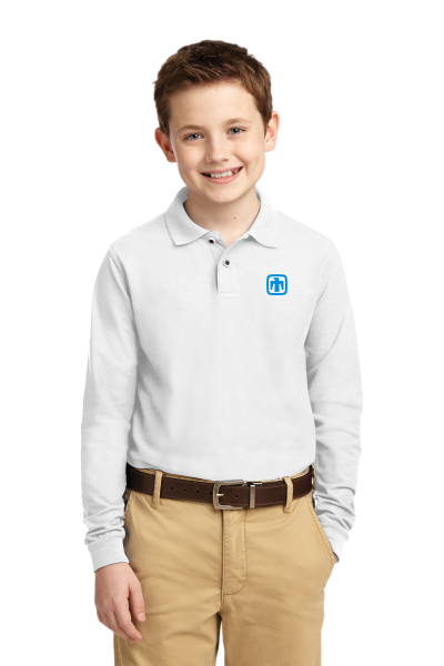 Port Authority® Youth Silk Touch™ Long Sleeve Polo