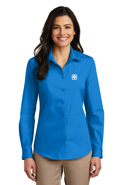 Port Authority® Ladies Long Sleeve Carefree Poplin Shirt