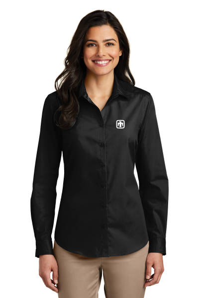 Port Authority® Ladies Long Sleeve Carefree Poplin Shirt