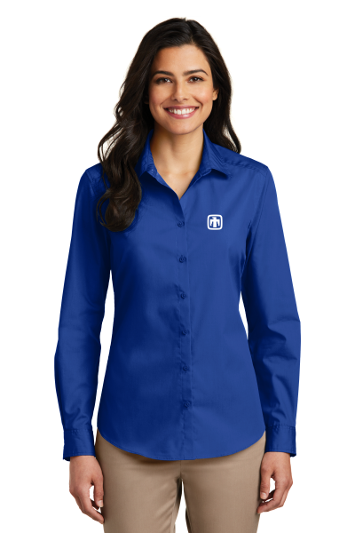 Port Authority® Ladies Long Sleeve Carefree Poplin Shirt