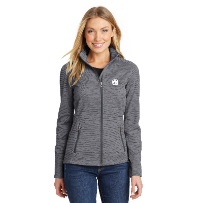 Port Authority® Ladies Digi Stripe Fleece Jacket