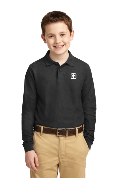 Port Authority® Youth Silk Touch™ Long Sleeve Polo