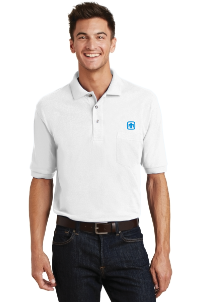 Port Authority® Heavyweight Cotton Pique Polo with Pocket